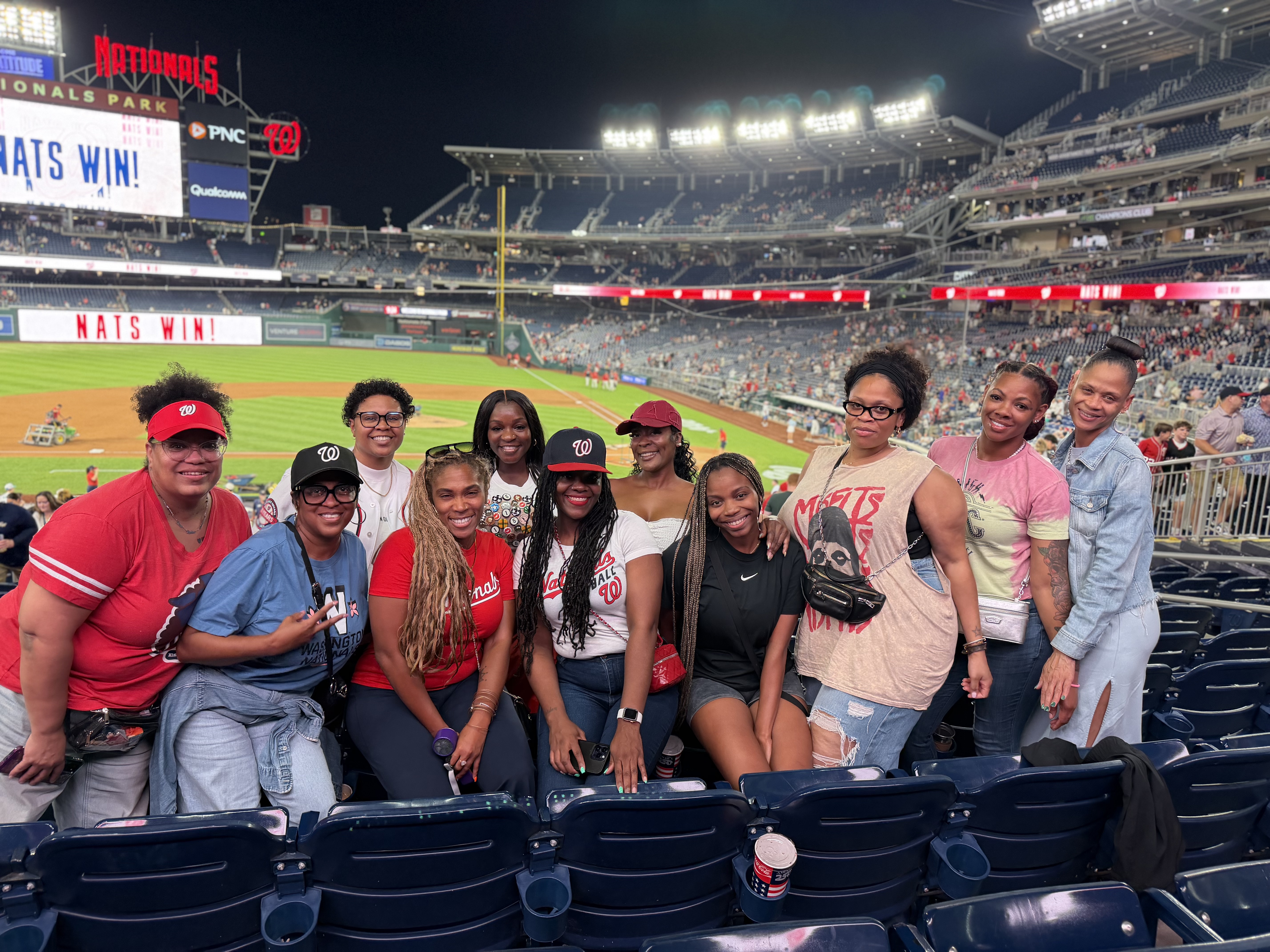 Life Reign women at a Babes & Baseball outing at Nationals Park